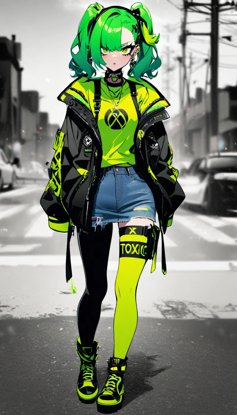 1girl, toxic, stylish