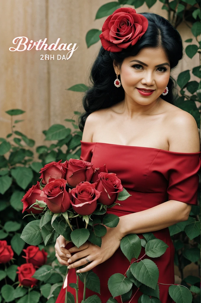 Image with rose. Happy birthday Imelda