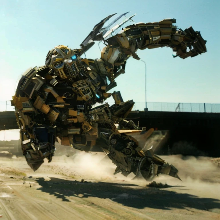 transformerslora, Bonecrusher, Bayformers Bonecrusher, Bonecrusher from Transformers (2007), Bayformers design, Bayverse Bonecrusher, Bonecrusher going an a rampage in the movie transformers (2007), non-humanoid robot, robot, mecha, full body, robot, mecha, science fiction, looking at viewer, professional photo, aesthetic, cool mecha style, Bayformers movie style tec, natural light, highly detailed, (highly detailed background), detailed textures, wide angle, 8k, HDR, professional photoshoot, high quality photo, realistic photo, realistic shadows, detailed shadows, realistic proportions,film grain, raw photo, (raytracing)\, (dark shot:0.617), epic realistic, faded, ((neutral colors)), art, (hdr:1.5), (muted colors:1.2), hyperdetailed, (artstation:1.5), cinematic, warm lights, dramatic light, (intricate details:1.1),
