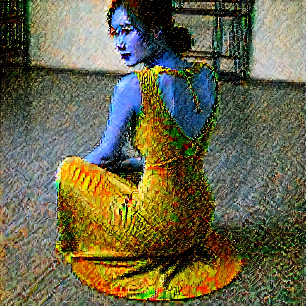 Realistic, high quality, Chinese woman wearing a maxi bodycon dress, knit dress, seated on knees on floor, bending over, rear view