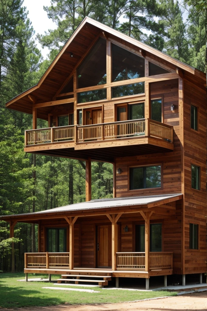 A piece of wood becomes a house
