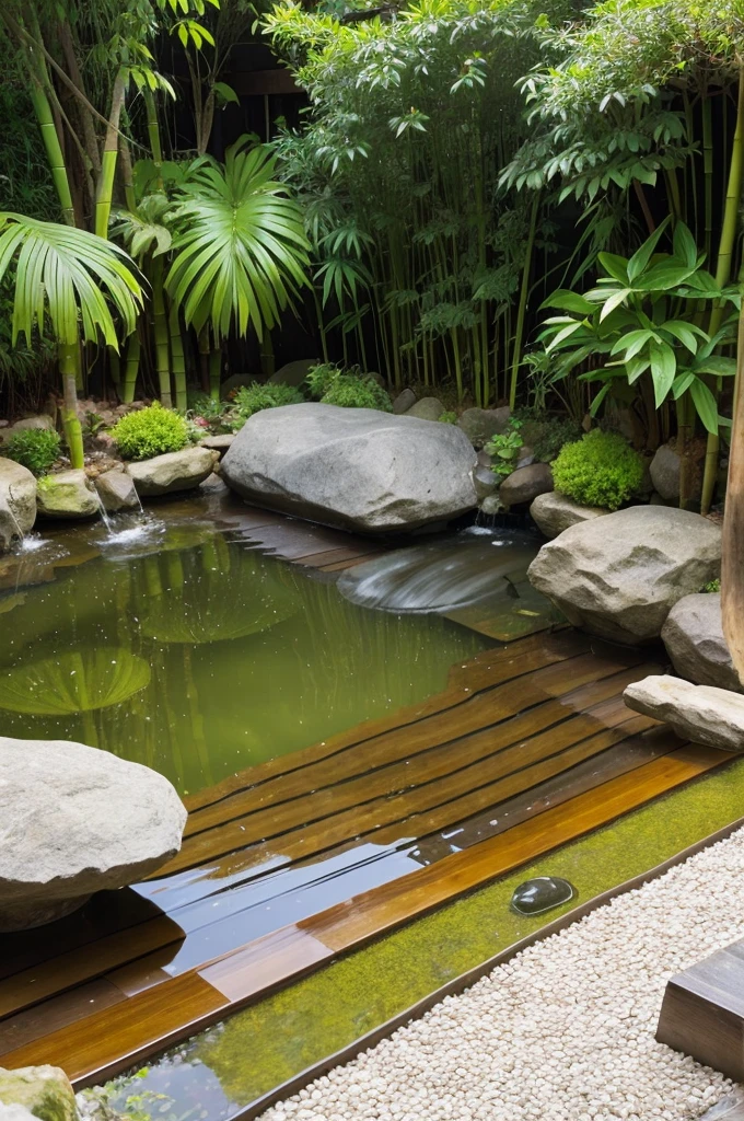 This photo shows a bamboo water feature called a bamboo suikoto installed in a tranquil Japanese garden. These traditional water features are made of bamboo knots, usually connected in a balanced arrangement. A constant stream of water flows in from the top of the bamboo tube, which gradually tilts and collapses. When the bamboo tube empties, it returns to its original position and strikes a stone or bowl, producing a rhythmic knocking sound.
Translated by DeepL https://www.deepl.featuring/app/?utm_source=android&utm_medium=app&utm_campaign=share-translation