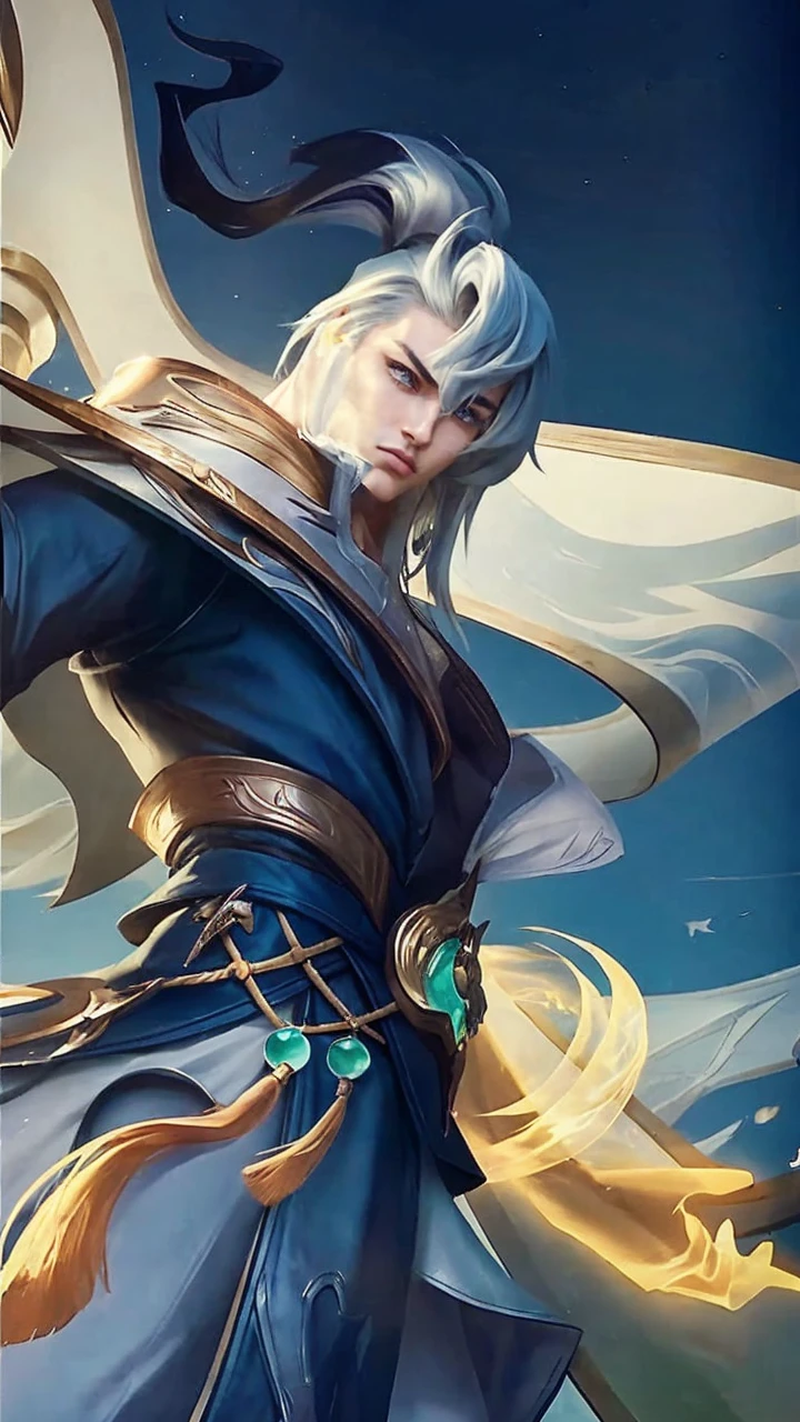 A masculine handsome boy with medium hair, sharp jawline and chad face. The image quality should be 4k. Eye colour should be brown.