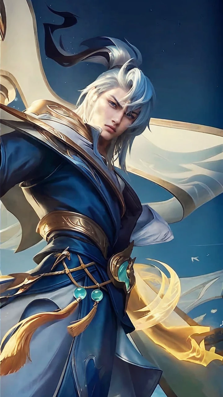 A masculine handsome boy with medium hair, sharp jawline and chad face. The image quality should be 4k. Eye colour should be brown.