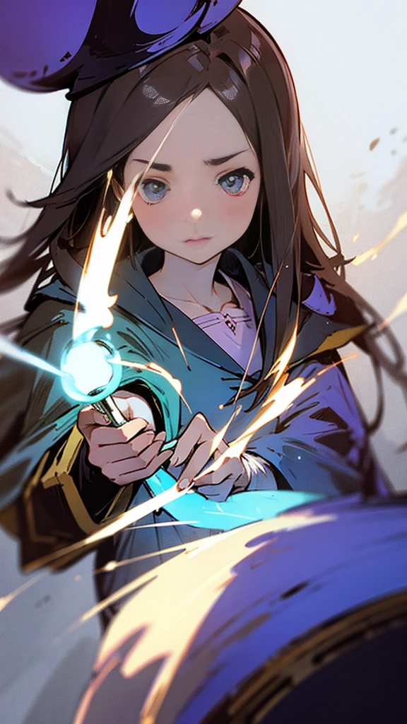 Girl、Close-up of face、Wizard、Magical chanting、Dungeons。