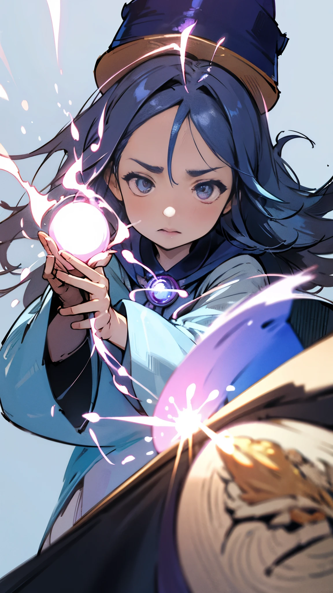 Girl、Close-up of face、Wizard、Magical chanting、Dungeons。