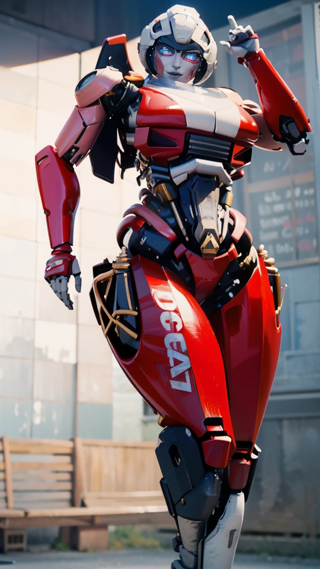 ROTB_Arcee, 1 girl, big breasts, innie pussy, smile, robot, mecha, (bright Eyes:1.2), wide hips, belly button, thick thighs, pose T , modelado 3D, voluptuous, foreground, Front focus, portrait, front 1:2, looking at the front observer, modelado 3D , 3D , blender Full body hole body highly detailed, highly detailed figure, female full body, female body, humanoid woman, female full-skin figure, realistic body structure, woman body, female human torso, perfect human female specimen, human female, detailed body structure