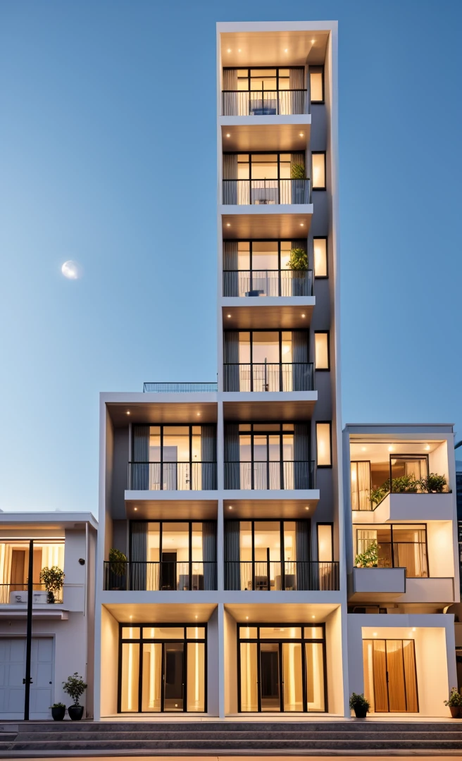 Perspective of a modern house with a large enough front yard, main materials are light yellow walls, stone and wood, a road running in front of the house, (RAW photo, real, best quality, masterpiece: 1.2), current view modern minimalist, 1 street in front of house, shime ring light, indoor brightness:1.2, dynamic lighting:1.3, (hyper-realistic, photo-realistic:1.2), high quality, daylight, contrast high:0.5 perfect light, Archdaily, contemporary masterpiece award, award winning contemporary, beautifully designed masterpiece, spacious modern mansion, modern neo-traditional, wide angle exterior 2022 , mid-century modern, contemporary home, stylish modern feel, long front view, award-winning modern design, stunning lines, residential, exquisite details, indoors gently:1.3