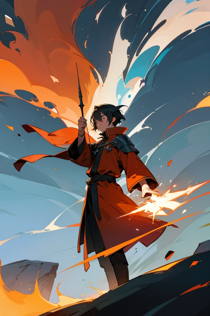 1 hpm, fire mage, wizard&#39;s hood, holding a wizard&#39;s staff, bonitas