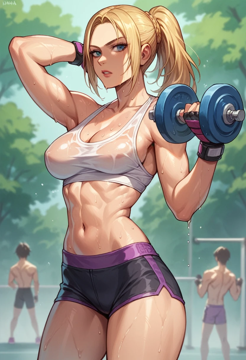 Nina Williams Tekken working out wet