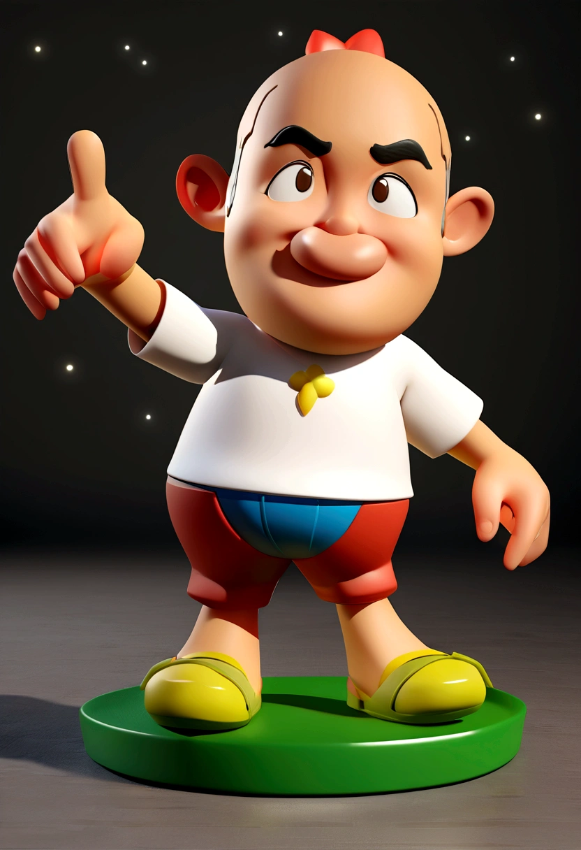 Japanese male cartoon character wearing a white t-shirt and denim, Anime characters, Stylized characters, Animation-style rendering, 3D stylized, Arnold Maya Rendering, 3D rendering style, toon render keyshot, 3D Characters, 3D Characters, 3D rendering style, 3D Charactersレンダリング, Cartoon characters, Close-up Character, Character pose, (Pixar Style) (Master Parts:1.2) (Bokeh) (Highest quality) (Fine skin) (Fine texture) (8K) (clay) (Cinema Lighting) (Sharp focus