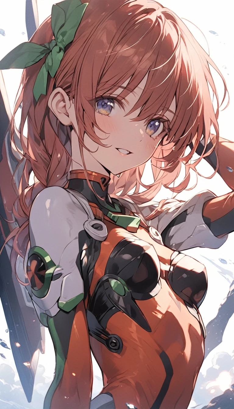 Masterpiece、最high quality、high quality、High definition、High resolution、High detail、Lens flare、Ray Tracing、high qualityのテクスチャー、high qualityの影、Beautiful details、Detailed explanation、Detailed texture、Realistic facial expression、Realistic and colorful、Slender、Cinematic Light、Side light、Sharp Focus、(1 Girl:1.3)、(Intricate detailakeup、Pure Eros Face_v1:0.5)、(Details Beautiful delicate face、Detailed beautiful delicate eyes、Perfect Facial Proportions、Detailed skin、Charm)、A frustrated expression while experiencing orgasm、Fancy Twin Tails、Beautiful bangs、(Two-tone gradient hair color）、slender、(Upturned beautiful breasts)、(Detailed crotch、Open crotch、Showing off your crotch)、Female juice、Experiencing the best orgasm、(Spread your knees and open your legs)、(Raise your arm and make a peace sign)、White front opening shirt、Crop top、Thighini skirt、Flip up、High slit、uniform、socks、boots、Low-angle composition、Asuka Langley、(Take a deep breath、Work on this image step by step)