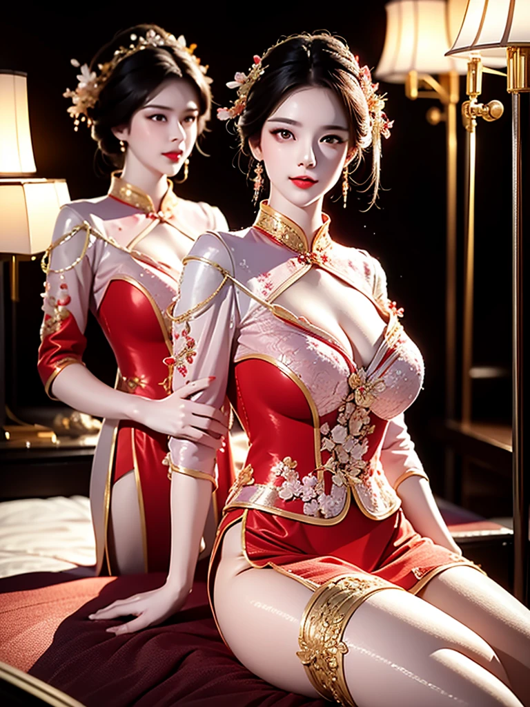 Realistic semi-close portrait image of curious woman retro 60s nostalgia, Prime Time,, 35mm Female Portrait,Gold embroidery. warm color. Vivid. Realistic. Carefree happy joy bokeh background. Quiet aesthetics. Soft lighting. Artistic lighting. Feminine elegance.Facing forward