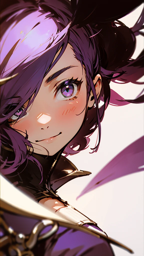 Fighter、Girl、Close-up of face、smile、Dungeons。