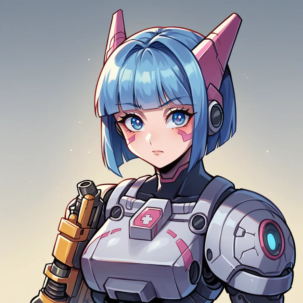 araffe woman in a futuristic suit with a gun in her hand, girl in mecha cyber armor, mechanized soldier girl, cgsociety and fenghua zhong, perfect android girl, cute cyborg girl, cyberpunk anime girl mech, female mecha, beutiful girl cyborg, cyborg girl, wojtek fus, portrait armored astronaut girl, mechanized valkyrie girl