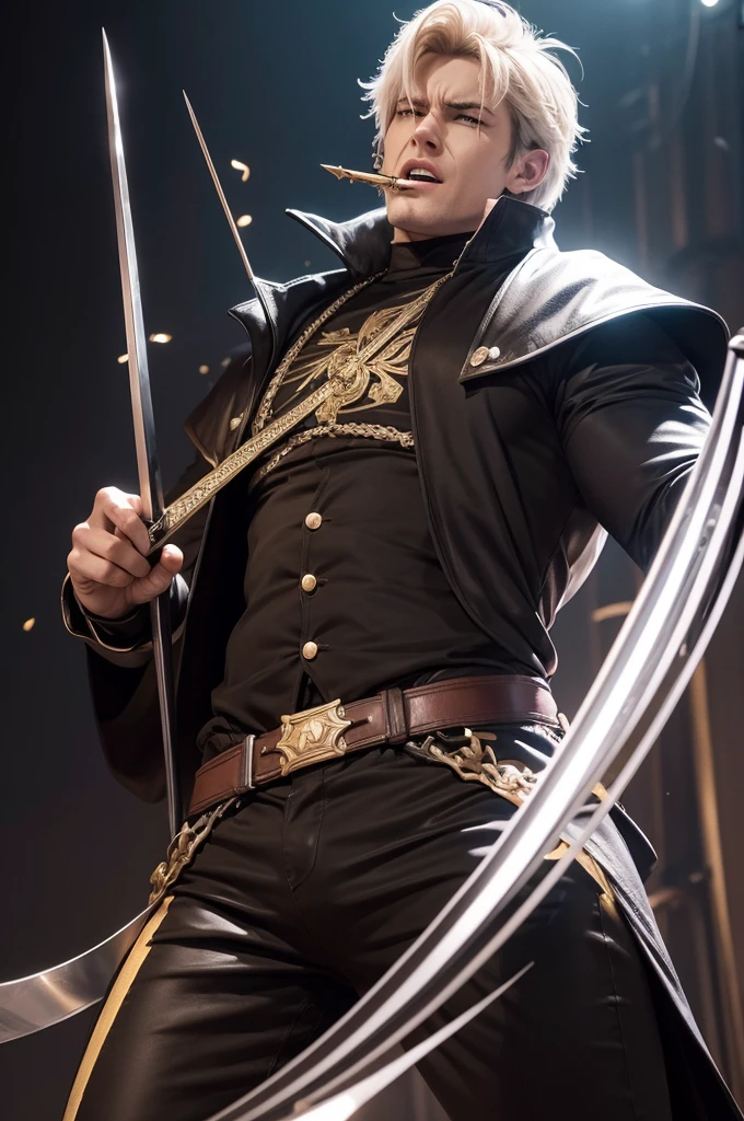 powers based on musical notes with swords, naughty man