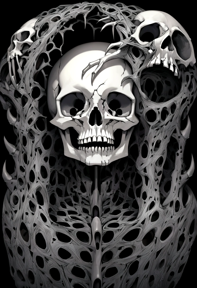 skull bone only skull with its open open and black inside hollow black eyes goth, no background, no charactyers no body, just skull, nothing crazy just a simple skull with mouth open
