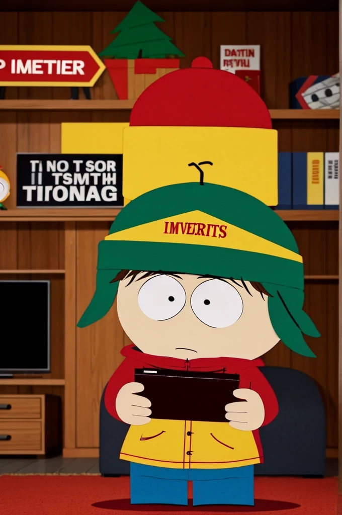 Make me a south park themed invitation saying "I INVITE YOU TO WATCH A MOVIE WITH ME", below that, date, time and place