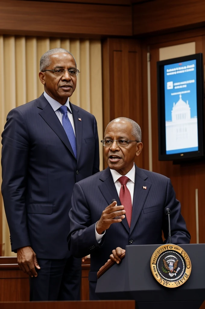 President giving a lecture