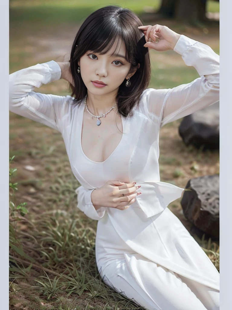 (slendr legs:1.1),(2 worman:1.4) ,(make up:1.0),Necklaces, rings, earrings, watches, jewellery,suit,2 lady,realistic,(ultra quality:1.2),high quality,masterpiece,(ultra detailed:1.4),japanese girl,beautiful face,(small breast:1.4),slender,highres,bra line