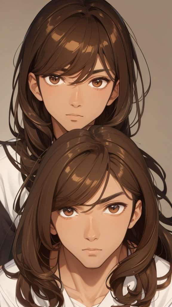 (masterpiece), best quality, expressive eyes, perfect face, (((1guy))), full body, (((brown skin))), brown hair, student uniform, 
