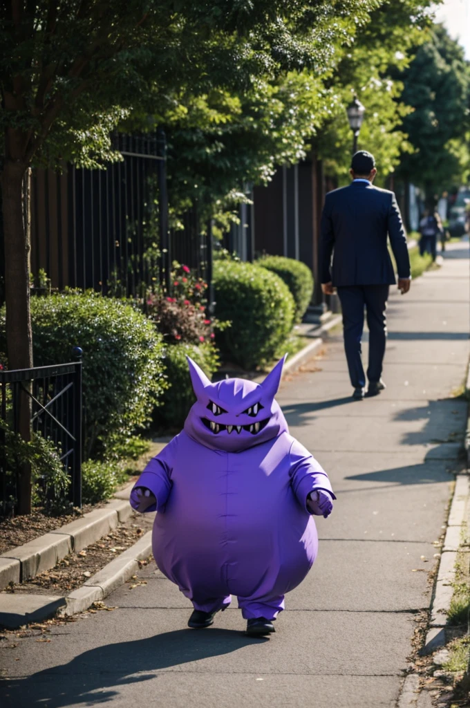 Gengar walking through the neighborhood