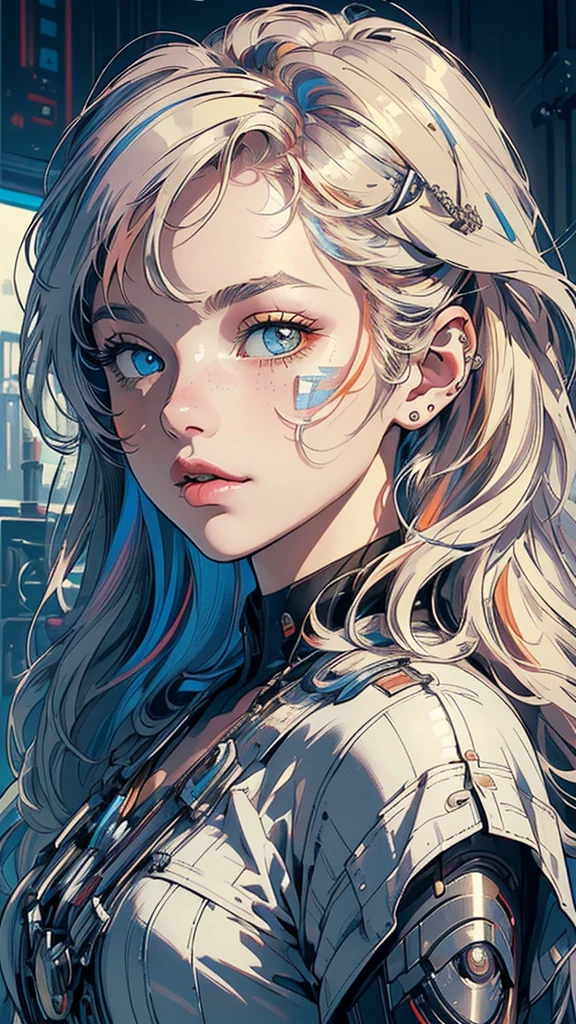 (((masterpiece, highest quality))),(((solo:1.2))),(((1girl:1.2))),32k wallpaper, very detailed,(((((portfolio))))),(((((Close-up))))),(((((bust up))))),((((more various angle)))),(((highlight))),((((heterochromia)))),(((complete. detailed face))),((((Extremely talented)))),(((((most complicated machine))))),(((genius mechanic))),((Overall colorfully)),(((movie poster)))