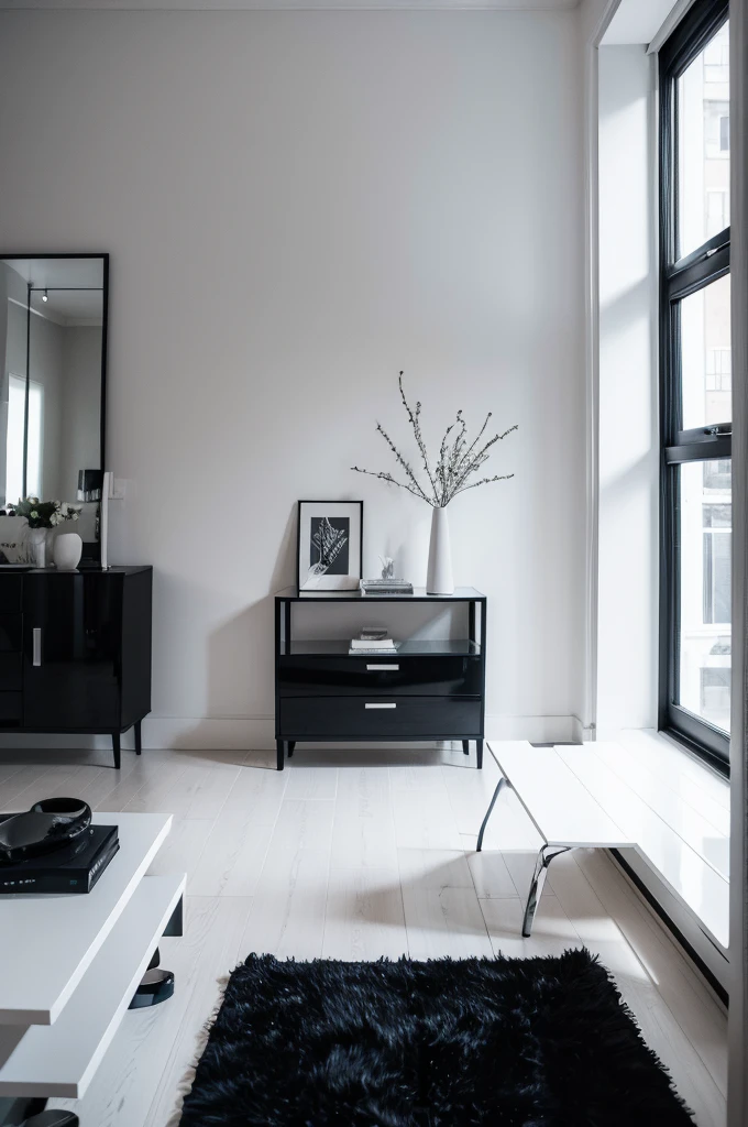 internal，furniture，Black, White and Gray