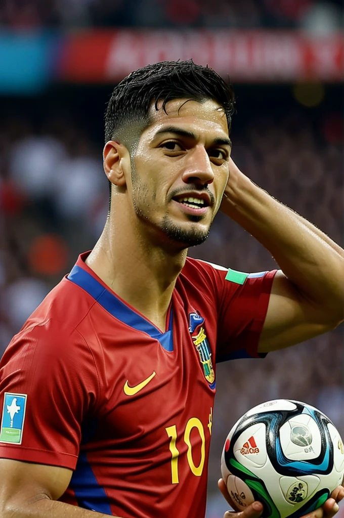 Luis Suárez with the world cup