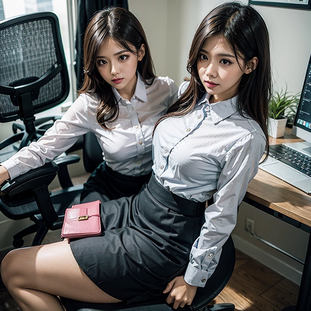 office lady　Tight skirt long　clerk　

