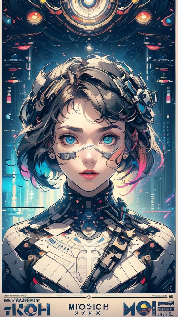 (((masterpiece, highest quality))),(((solo:1.2))),(((1girl:1.2))),32k wallpaper, very detailed,(((((portfolio))))),(((((Close-up))))),(((((bust up))))),((((more various angle)))),(((highlight))),((((heterochromia)))),(((complete. detailed face))),((((Extremely talented)))),(((((most complicated machine))))),(((genius mechanic))),((Overall colorfully)),(((((futuristic movie poster))))),(((poster)))