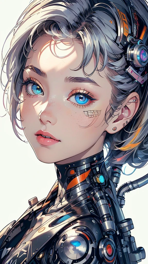 (((masterpiece, highest quality))),(((solo:1.2))),(((1girl:1.2))),32k wallpaper, very detailed,(((((portfolio))))),(((((Close-up))))),(((((bust up))))),((((more various angle)))),(((highlight))),((((heterochromia)))),(((complete. detailed face))),((((Extremely talented)))),(((((most complicated machine))))),(((genius mechanic))),((Overall colorfully)),(((cyborg))),(((text))),(((typography)))