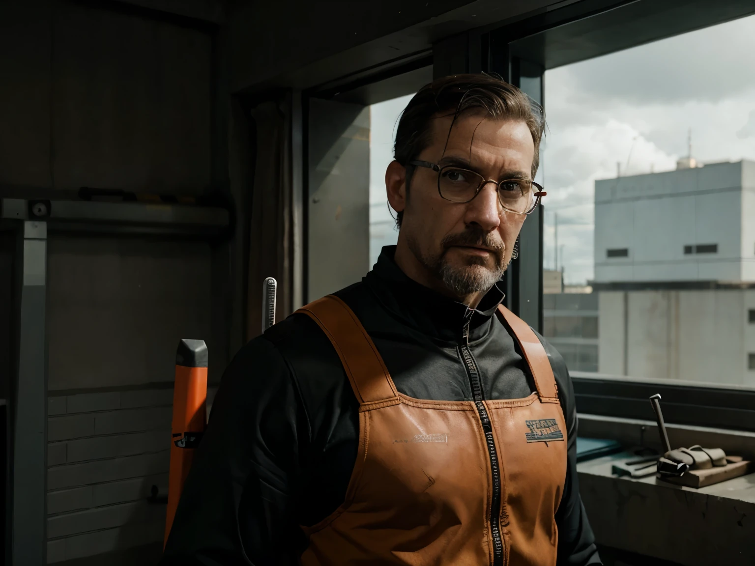 Gordon Freeman at the Citadel with crowbar in hand
