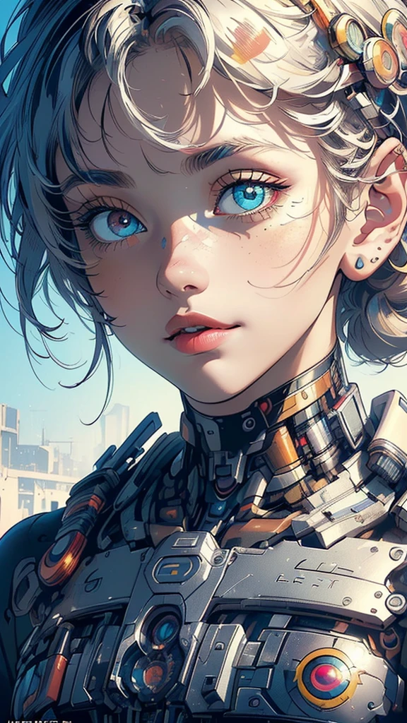 (((masterpiece, highest quality))),(((solo:1.2))),(((1girl:1.2))),32k wallpaper, very detailed,(((((portfolio))))),(((((Close-up))))),(((((bust up))))),((((more various angle)))),(((highlight))),((((heterochromia)))),(((complete. detailed face))),((((Extremely talented)))),(((((most complicated machine))))),(((genius mechanic))),((Overall colorfully)),(((cyborg))),(((text))),(((typography)))