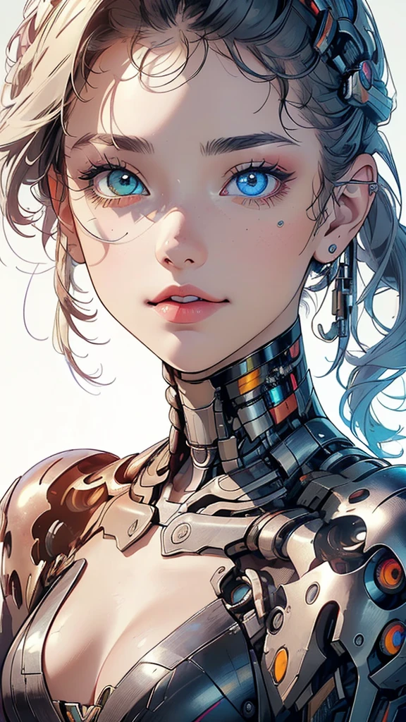 (((masterpiece, highest quality))),(((solo:1.2))),(((1girl:1.2))),32k wallpaper, very detailed,(((((portfolio))))),(((((Close-up))))),(((((bust up))))),((((more various angle)))),(((highlight))),((((heterochromia)))),(((complete. detailed face))),((((Extremely talented)))),(((((most complicated machine))))),(((genius mechanic))),((Overall colorfully)),(((cyborg))),(((text))),(((typography))),(((sentence)))