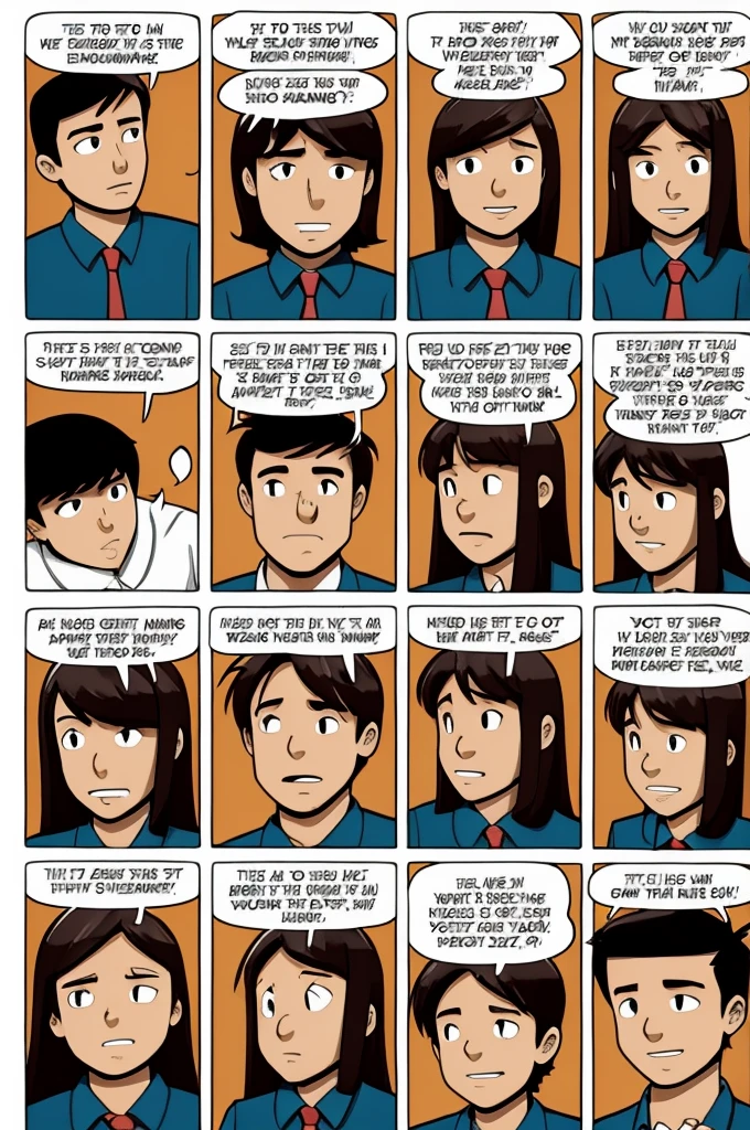 Create a 6-panel comic with dialogues about bullying