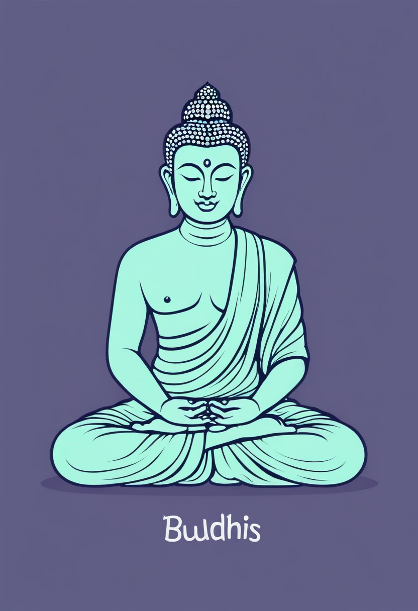 Namaste Buddhis simple flat design