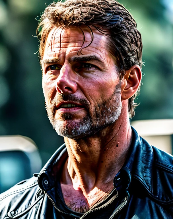 Tom Cruise como Rick Grimes de The Walking Dead,halfbody, xf iq4, 150MP, 50mm, ISO 1000, 1/250s, naturallight, Adobe Lightroom, photo laboratory, Affinity Photo, PhotoDirector 365