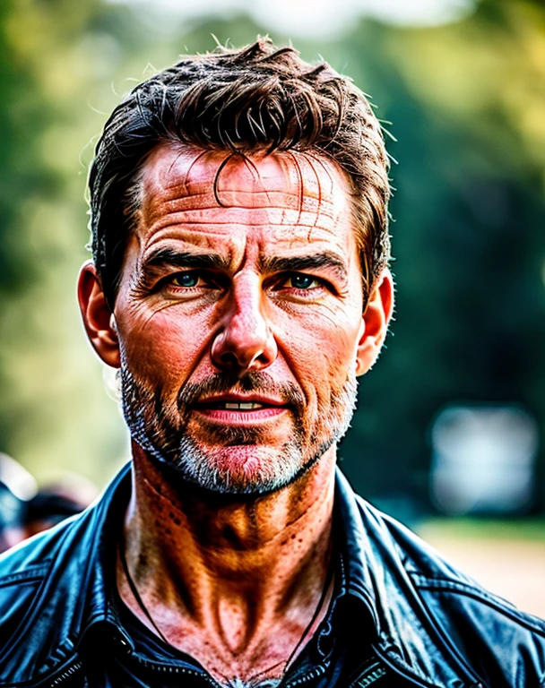 Tom Cruise como Rick Grimes de The Walking Dead,halfbody, xf iq4, 150MP, 50mm, ISO 1000, 1/250s, naturallight, Adobe Lightroom, photo laboratory, Affinity Photo, PhotoDirector 365