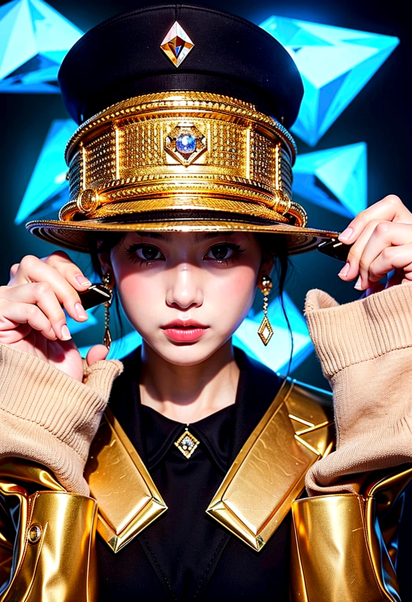 Cute puppy、Bitcoin、Cryptocurrency、rich、sunglasses、hat、hatのロゴに「D」It says in large letters:、Dynamic Jumps、Real、photograph、8K、cigar(((Too big diamond 1:9)))、Riding on a big diamond、Gold bars covering the entire wall、Jewels overflowing from a treasure chest(((D mark)))
