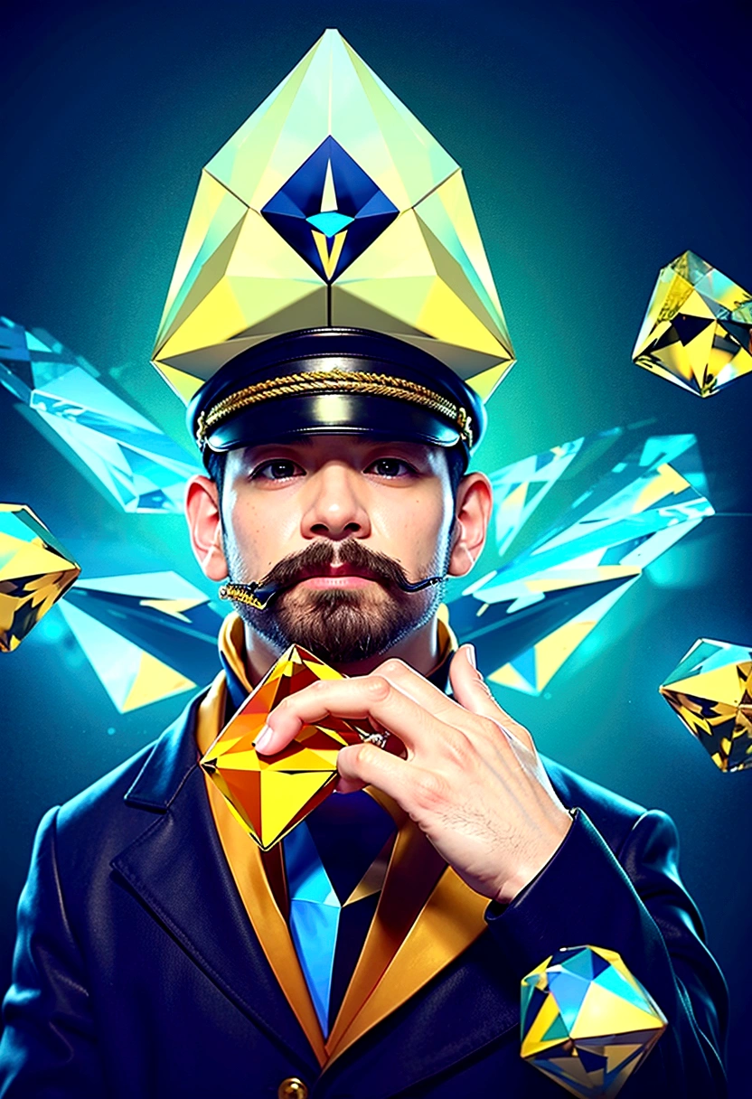 Cute puppy、Bitcoin、Cryptocurrency、rich、sunglasses、hat、hatのロゴに「D」It says in large letters:、Dynamic Jumps、Real、photograph、8K、cigar(((Too big diamond 1：9)))、Riding on a big diamond、Gold bars covering the entire wall、Jewels overflowing from a treasure chest(((D mark)))