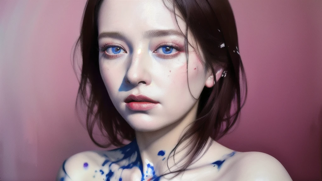 Android Beauty, Powerful paintings inspired by Francis Bacon, Ultra-realistic surrealism, Hyperrealism, fear, art, hyper real painting, Realistic illustration painting, カラフルなHyperrealism, Hyper-realistic digital art