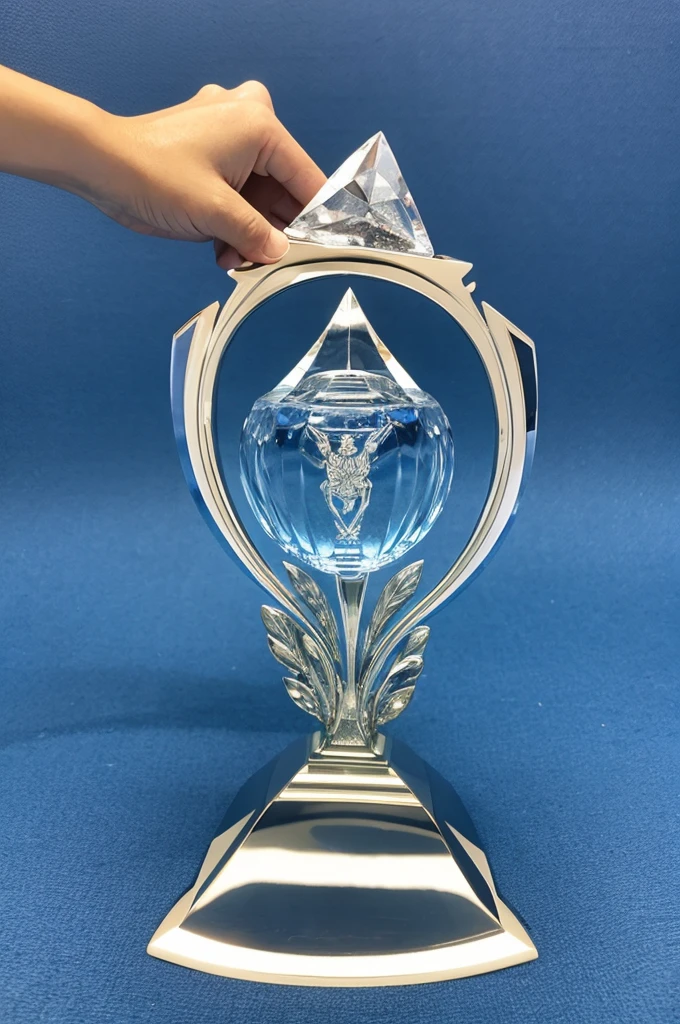 crystal golf trophy
