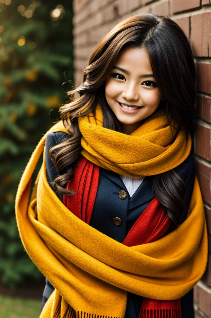 Flareon with scarf smiling