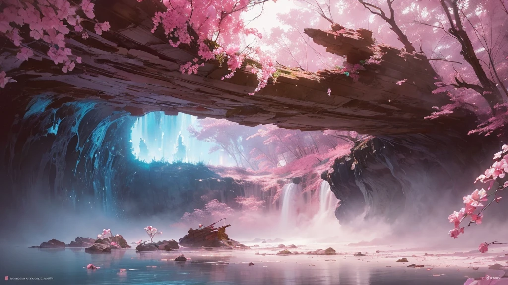 32k, Masterpiece, Highest quality, One girl, Detailed eyes, flower,Sandersonia, Pink and brown style,A dreamy, romantic piece,Pale pink, Mysterious Leaves,A playful arrangement,Fantasy,High Contrast,Ink strokes,explosion,Exposure, Impression of pink and brown tones,Abstract,((Watercolours by John Berkey and Jeremy Mann )) Brush strokes,Negative Space, Tyndall effect,