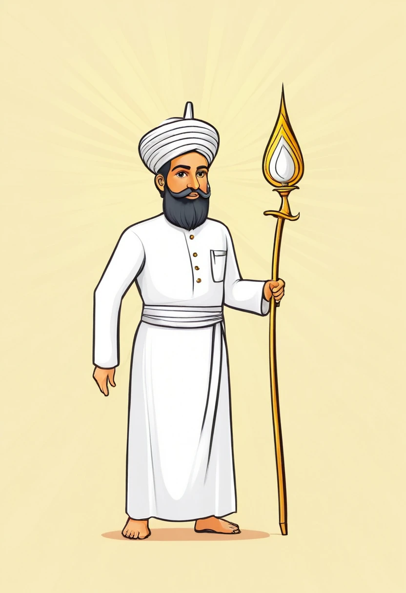 Zoroastrianisme cartoon concept illustration