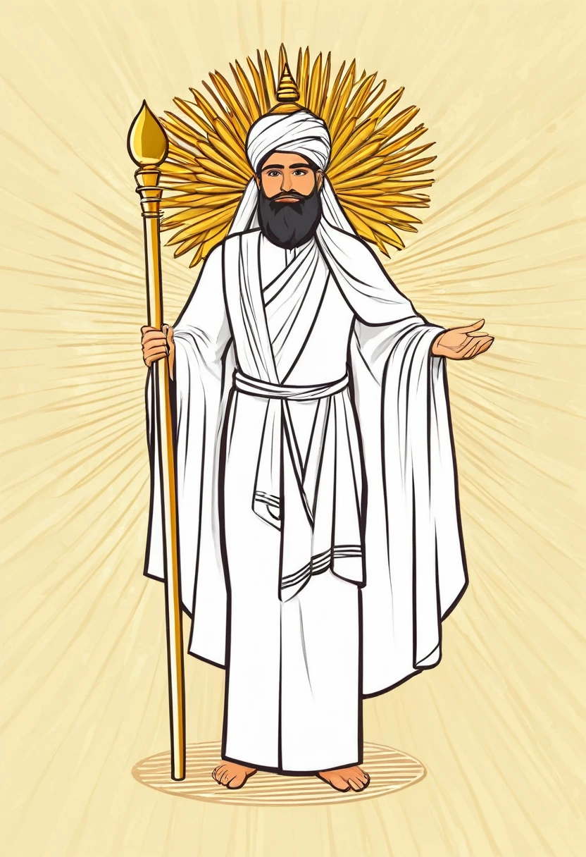 Zoroastrianisme cartoon concept illustration