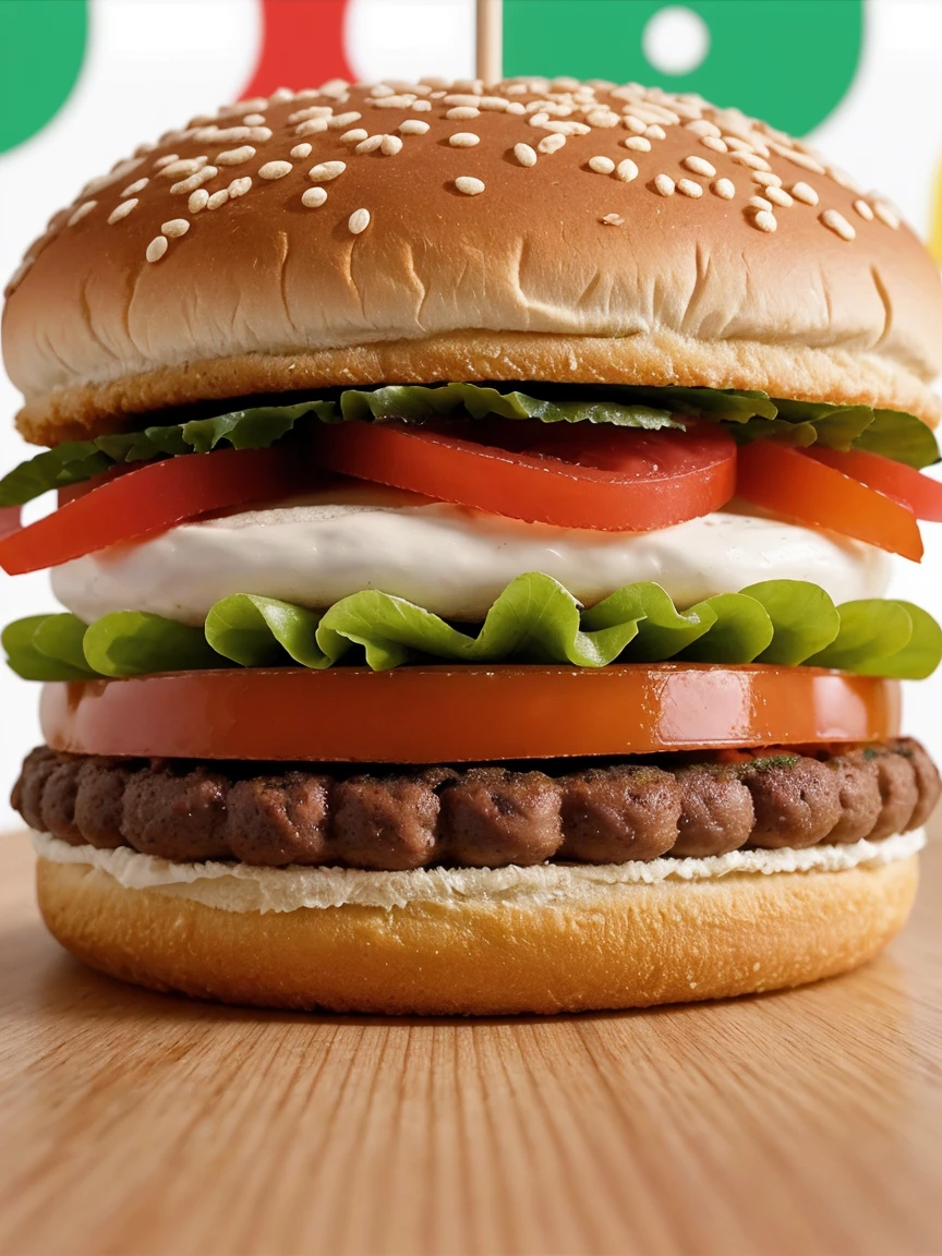 LOgO de la marca de la hamburguesería aparece en pantalla, seguidO de un textO que dice "¡Descubre el sabOr!" O "VisítanOs hOy mismO".