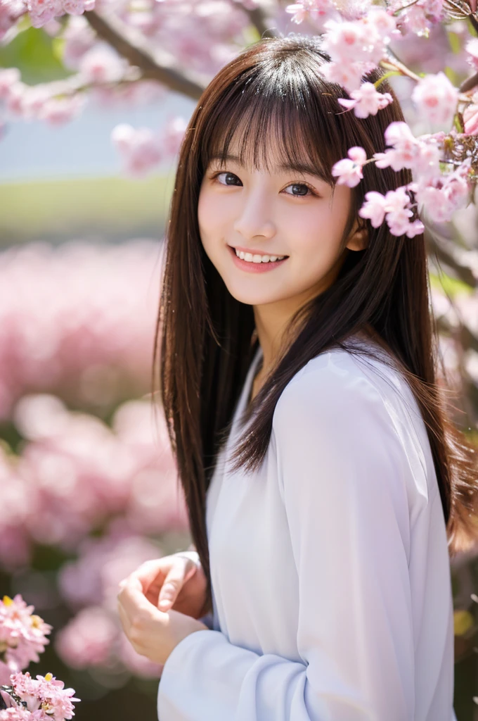 (Highest quality,In 8K,Ultra-high resolution:1.2),(Cute Japanese Girl,20-year-old),(奇跡20-year-old),20-year-oldの奇跡、Kindness、pure love、Spring、Gravure photo、Idol Actress