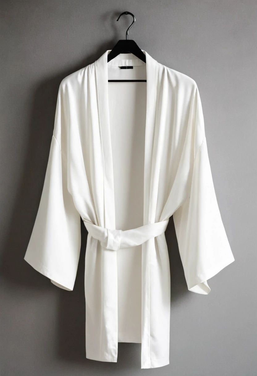 White kimono,Hanging on a hanger
